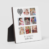 おばあちゃんは自分の家族の木の写真コラージギフトが大好き フォトプラーク (正面)