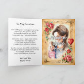 おばあちゃんへの写真2枚追加、幼児の詩 カード (内部)