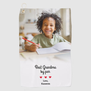 おばあちゃんへの最高のプレゼント「パー現代の写真記念品カスタム」 ゴルフタオル