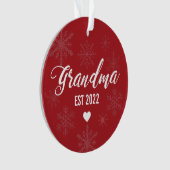 おばあちゃんへの母の妊娠告知オーナメント オーナメント (正面)