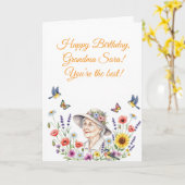 おばあちゃんへの素敵な花のカード カード (黄色い花)