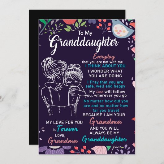 おばあちゃんへの花好きのお土産 シーズンカード (正面/裏面)