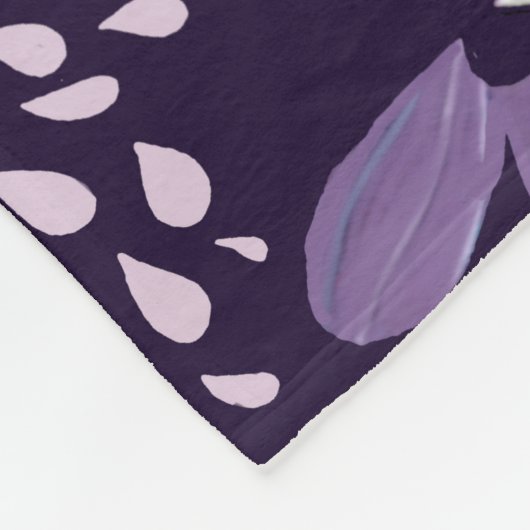 おばあちゃんへの花好きのお土産 フリースブランケット (角)