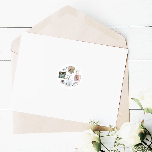 おばあちゃんへモダンの写真最高のコラージュ ラウンドシール