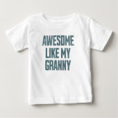 おばあちゃんみたいにかわいい 笑える ベビーTシャツ (正面)
