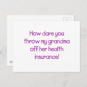 おばあちゃんを医療から救い出すには ポストカード (正面/裏面)