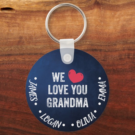 おばあちゃんを愛してる名前をカスタムする キーホルダー (正面)