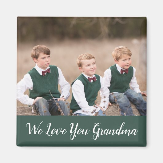 おばあちゃんを愛してる フォト マグネット (正面)