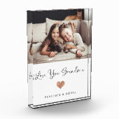 おばあちゃんを愛して|スクリプトとハート フォトブロック (左)