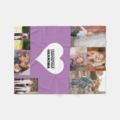 おばあちゃんを愛するハート フリースブランケット (正面(横))