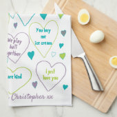 おばあちゃんを愛する理由 キッチンタオル (四つ折り)