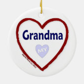 おばあちゃんを愛する セラミックオーナメント (裏面)