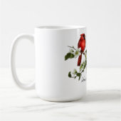 おばあちゃんを愛する（鳥）ショウジョウコウカンチョウの男女 コーヒーマグカップ (左)