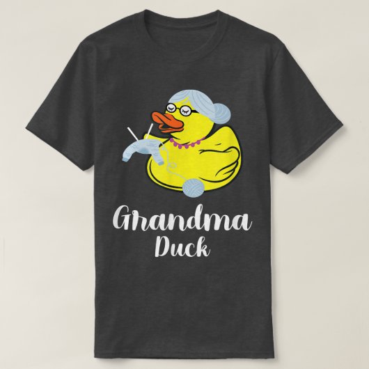 おばあちゃんアヒルかわいい祖母アヒル Tシャツ (デザイン正面)