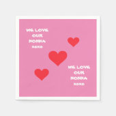 おばあちゃんイタリアンNONNA私たちはあなたを愛かわいい紙 スタンダードカクテルナプキン (正面)