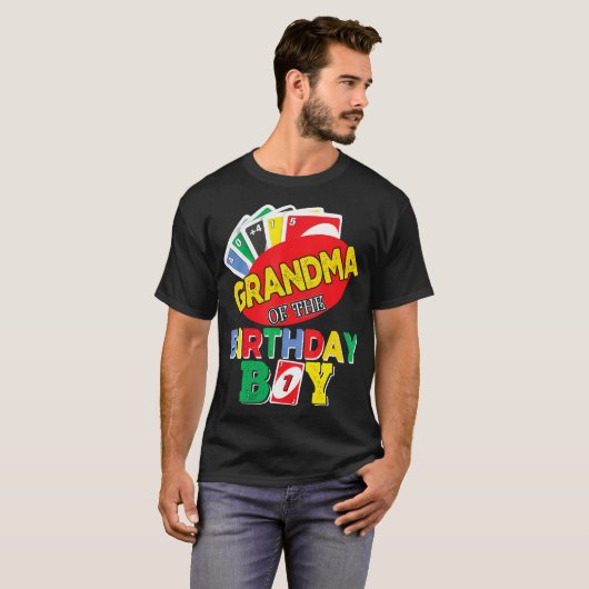 おばあちゃんウノ誕生日男の子ウノ誕生日男の子 Tシャツ (正面フル)