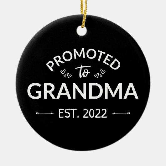 おばあちゃんエストに昇格。2022 II セラミックオーナメント (正面)