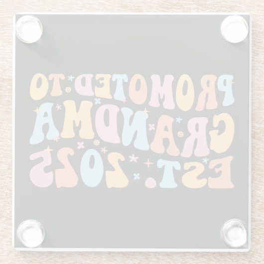 おばあちゃんエストに昇格。2025 III ガラスコースター (裏面)