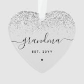 おばあちゃんエストグリッター紙吹雪カスタムおばあちゃんギフト オーナメント (裏面)