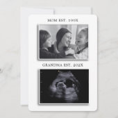 おばあちゃんエスト妊娠告知ソノグラム 招待状 (正面)