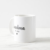 おばあちゃんエスト妊娠告知ベビーの表示 コーヒーマグカップ (正面左)