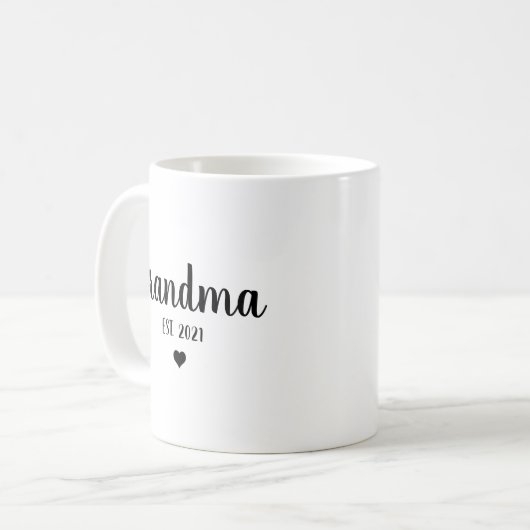 おばあちゃんエスト妊娠告知ベビーの表示 コーヒーマグカップ (正面左)