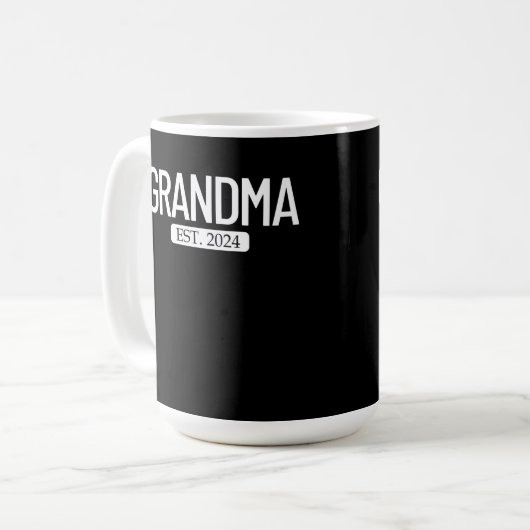 おばあちゃんエスト。2024年新祖父母おばあちゃん コーヒーマグカップ (正面左)