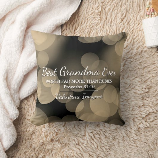 おばあちゃんエバ31セピア《写真》ぼけ味パーソナライズされた クッション (ブランケット)