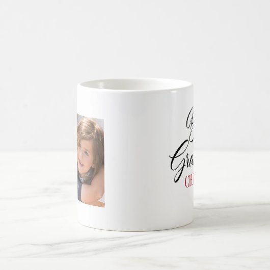 おばあちゃんエレガントのクリスマスフォトコーヒーマグ コーヒーマグカップ (中央)