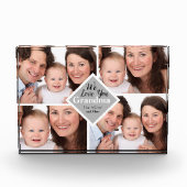 おばあちゃんエレガント家族4枚の写真名スクリプト フォトブロック (正面)
