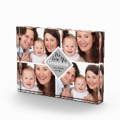 おばあちゃんエレガント家族4枚の写真名スクリプト フォトブロック (右)