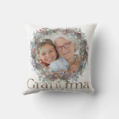 おばあちゃんエレガント金ゴールドフェイク植物性クリスマス クッション (裏面)