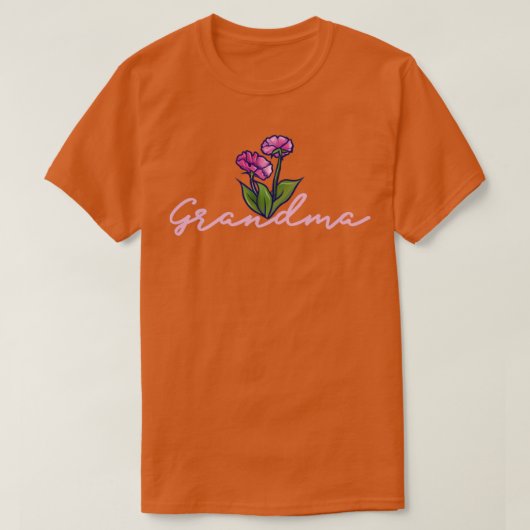 おばあちゃんオーキッド恋人 Tシャツ (デザイン正面)