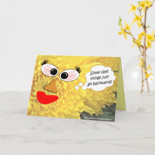 おばあちゃんカスタマイズた大事な行事 カード (黄色い花)