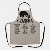 おばあちゃんカスタマイズの名前で贈るギフト エプロン (正面)