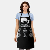 おばあちゃんカスタマイズの名前で贈るギフト エプロン (着用した状態)