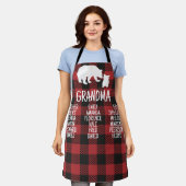おばあちゃんカスタマイズの名前で贈るギフト エプロン (着用した状態)
