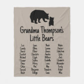 おばあちゃんカスタマイズの名前で贈るギフト フリースブランケット (正面)