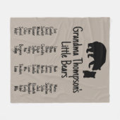 おばあちゃんカスタマイズの名前で贈るギフト フリースブランケット (正面(横))