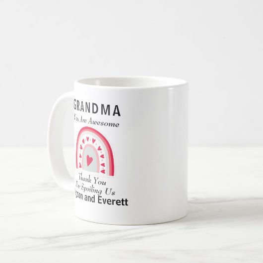 おばあちゃんカスタマイズはバンタインを台無しありがとう コーヒーマグカップ (正面左)