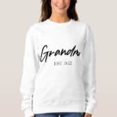 おばあちゃんカスタムおばあちゃんエストミニマルイヤーシンプル スウェットシャツ (正面)