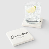 おばあちゃんカスタムおばあちゃんエストミニマルイヤーシンプル ストーンコースター (横)