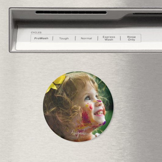 おばあちゃんカスタムの名前のための孫フォトギフト マグネット (インサイチュ (食洗機))