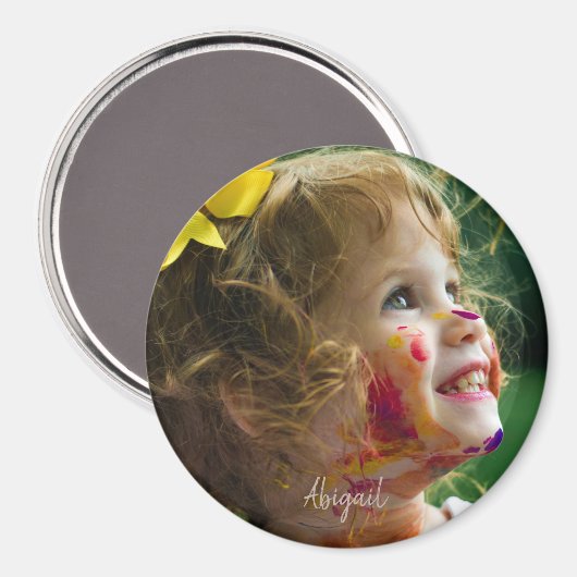 おばあちゃんカスタムの名前のための孫フォトギフト マグネット (正面/裏面)