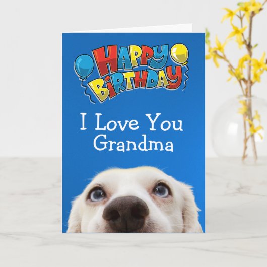 おばあちゃんカスタムの誕生日カード カード (黄色い花)