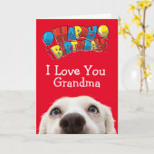 おばあちゃんカスタムの誕生日カード カード (黄色い花)