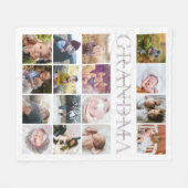 おばあちゃんカスタムパーソナライズされた フリースブランケット (正面(横))