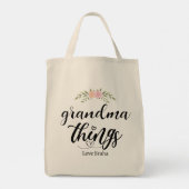 おばあちゃんカスタムモノフローラおばあちゃんのプレゼント トートバッグ (裏面)