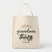 おばあちゃんカスタムモノフローラおばあちゃんのプレゼント トートバッグ (正面)