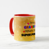 おばあちゃんカラフルとかわいいデザイン マグカップ (正面左)